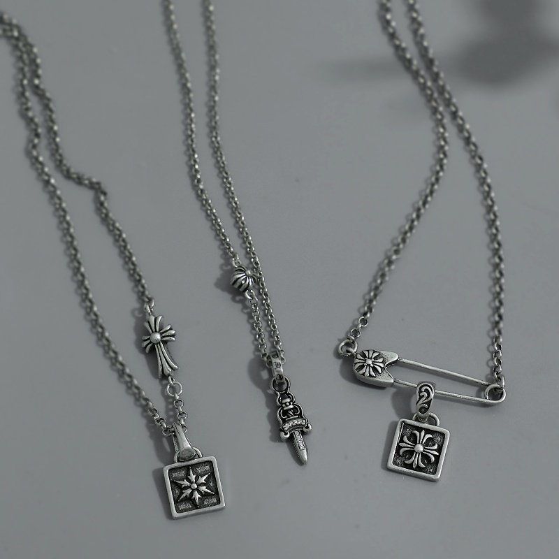 新款双层爱心丘比特十字架挂坠925项坠吊坠潮男女项链饰品,淘宝优惠券,粉丝福利购,淘宝优惠卷