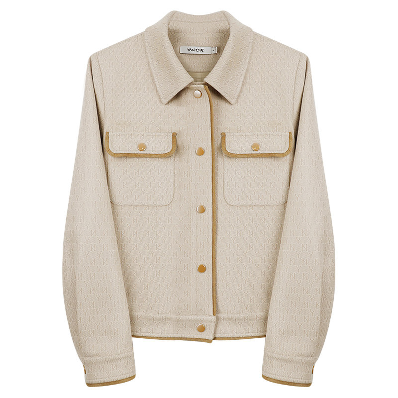 鹿皮绒短款外套小个子春装女夹克 妍蝶短外套