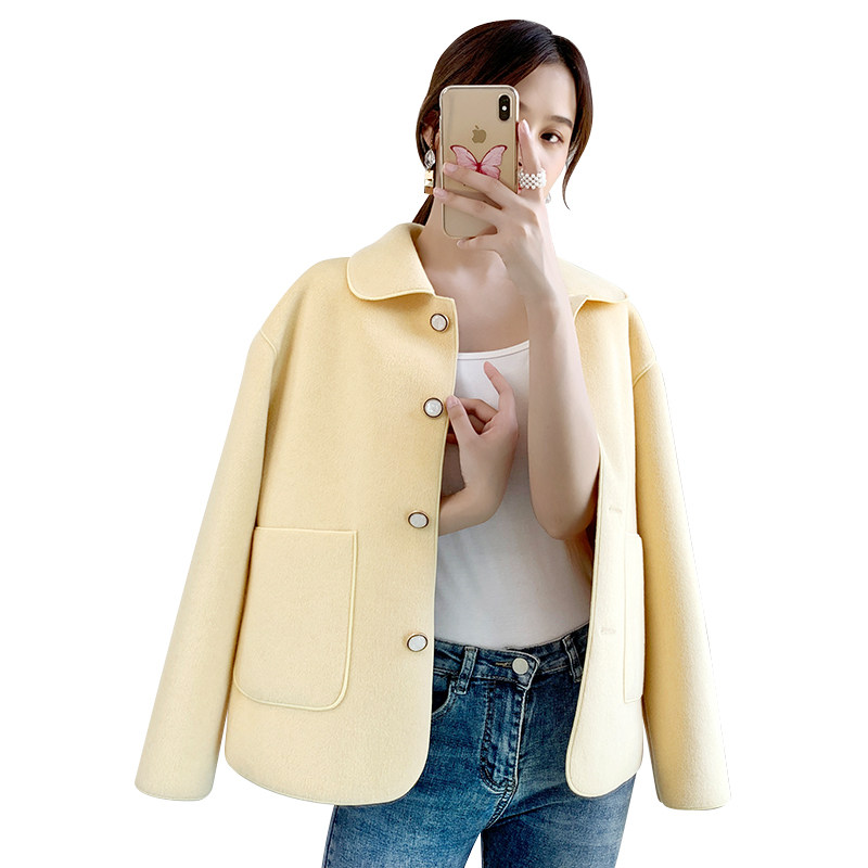 2020年秋冬季新款小个子毛呢外套 妍蝶毛呢外套