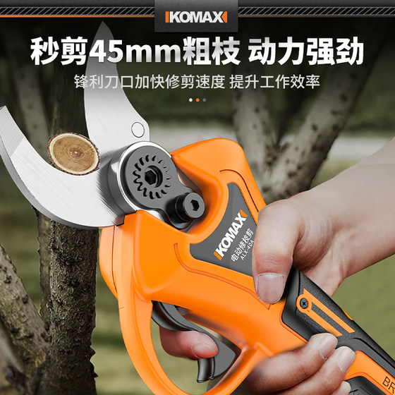 Special lithium-ion garden scissors for pruning branches