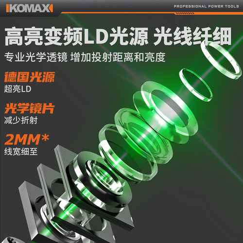 绿光水平仪红外线激光高精度强光细线自动打线户外室外新款水准仪 - 图0