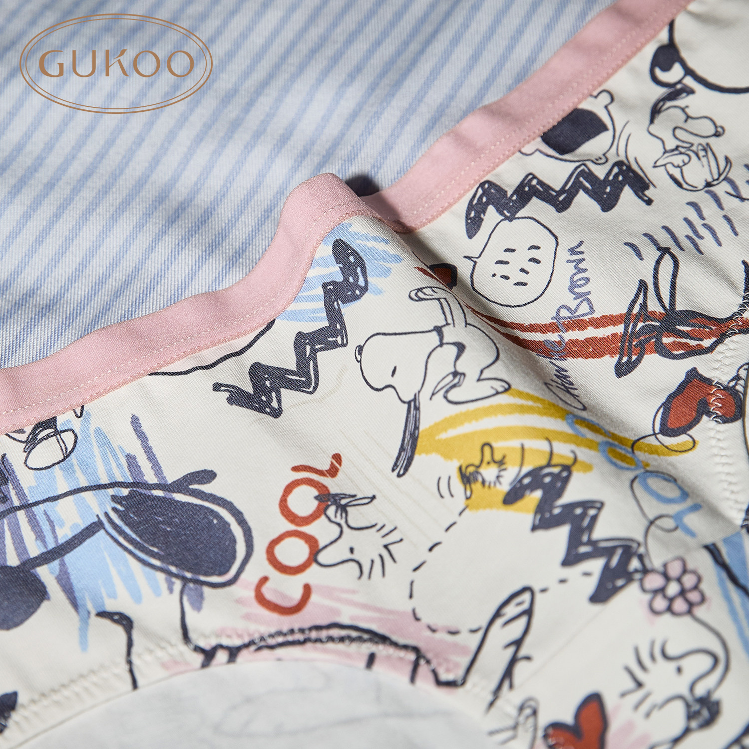Gukoo/果壳情侣内裤女春夏史努比联名新款纯棉裆女士内裤组合,淘宝优惠券,粉丝福利购,淘宝优惠卷