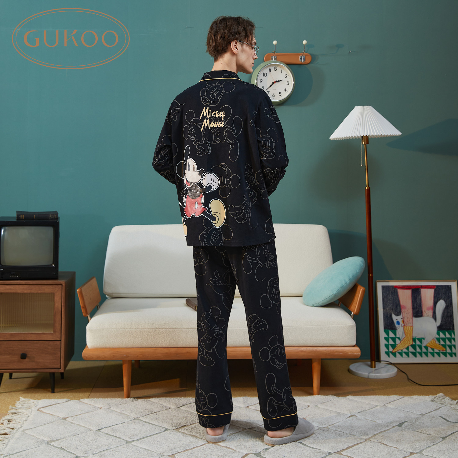 gukoo果壳男生纯棉春秋款男士睡衣 gukoo睡衣/家居服套装