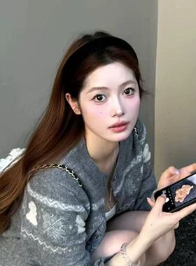 丝绒的高级感~黑色发箍女2025款秋冬优雅时尚高颅顶头箍发卡头饰