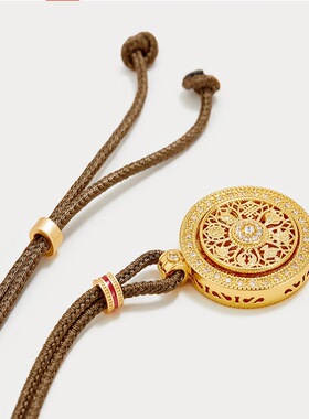 金店同款古法满钻八宝罗盘吊坠时来运转项链精致转运珠久不掉色新