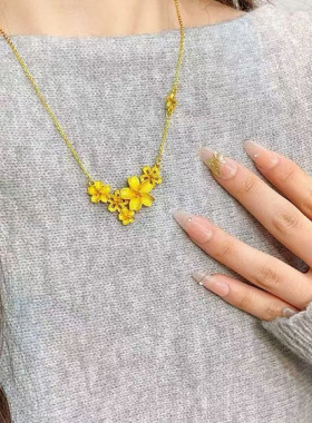 新中式三生花套链轻奢高级感项链