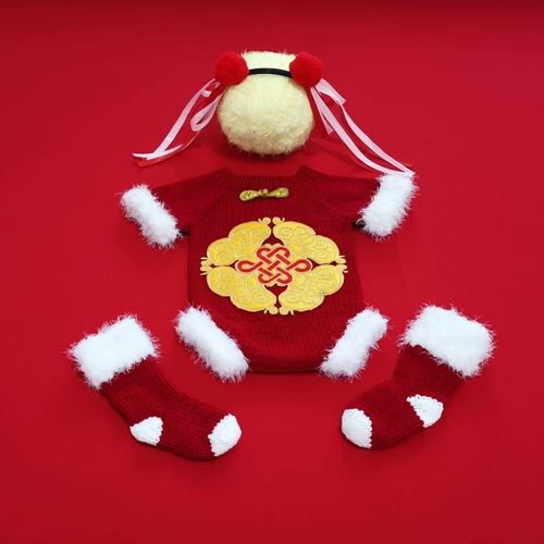 100-дневная детская фотосессия в фотостудии с национальной модной одеждой для ребенка в полнолуние и 100 лет, чтобы привлечь богатство и сокровища, реквизит и одежда для фотосъемки