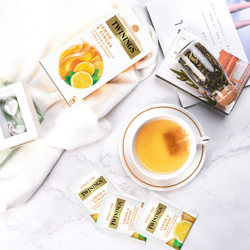 Twinings川宁柠檬干姜花草茶花果茶25片茶包大姐姐小姐姐的好选择