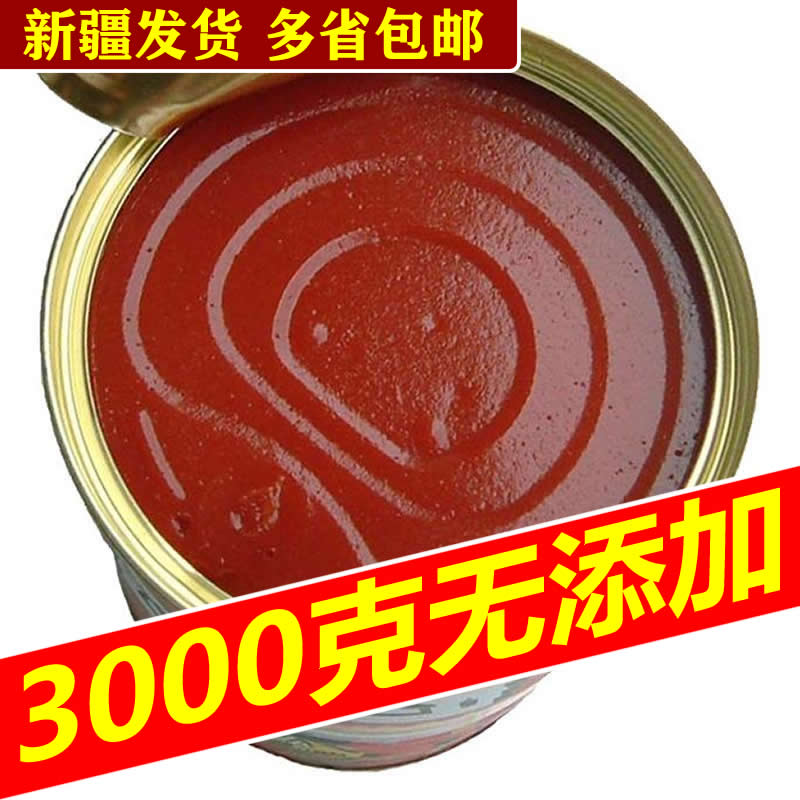 3000g新疆番茄酱罐头纯番茄酱 不加糖无添加西红柿酱家用餐馆食堂 - 图1