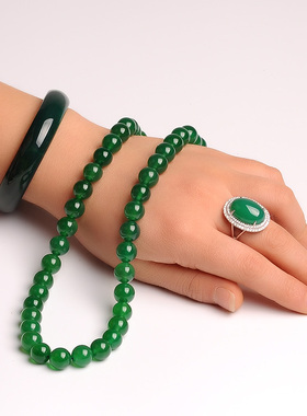 【珍藏级套装】7a通透绿玛瑙