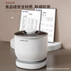 The rice bucket in the cupboard faces forward to scoop rice without fear of hitting the top.