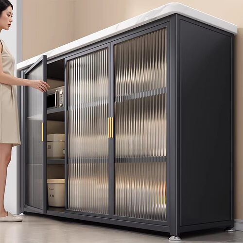 佳帮手岩板厨房置物架落地多层靠墙一体多功能餐边收纳柜储物橱柜 - 图2