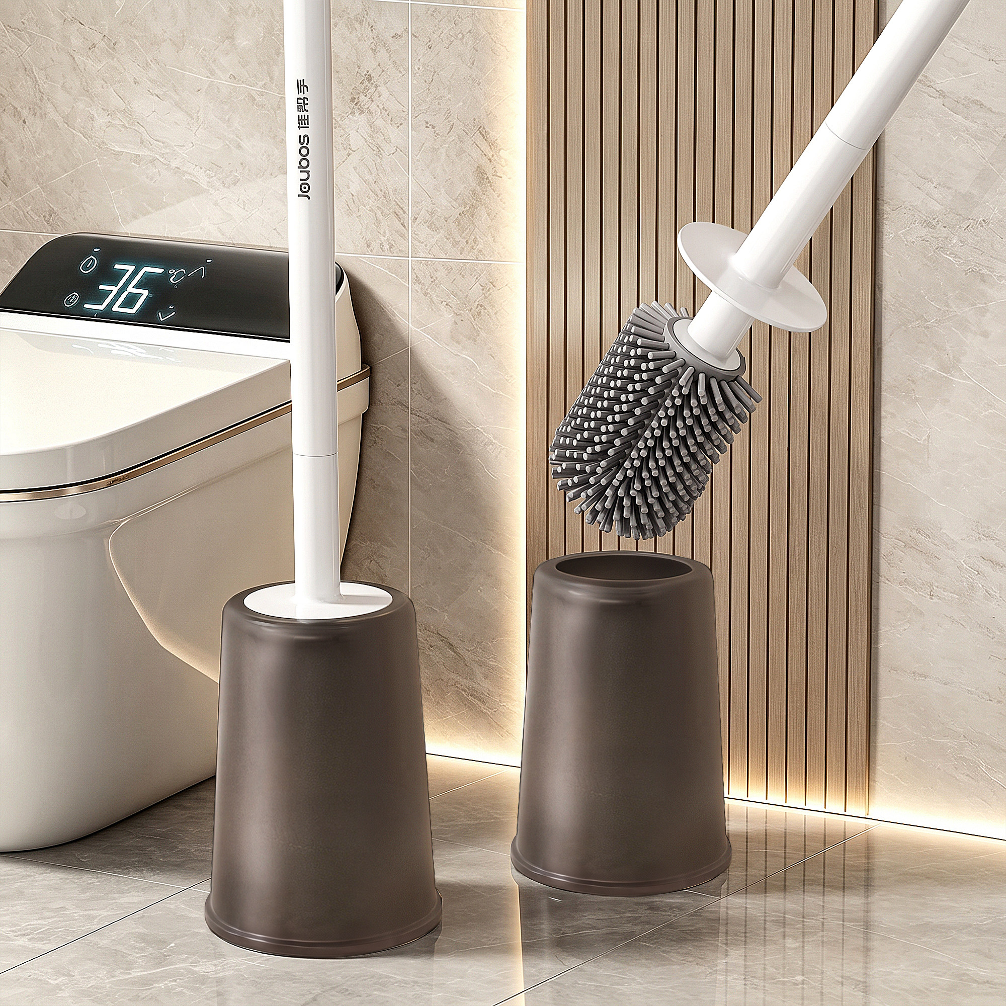 Best helper with base toilet brush household no dead angle bathroom toilet brush long handle cleaning brush artifact