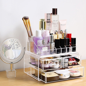 桌面旋转带镜子化妆盒