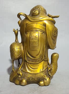 人物寿星鹿风水客厅桌面摆件礼品