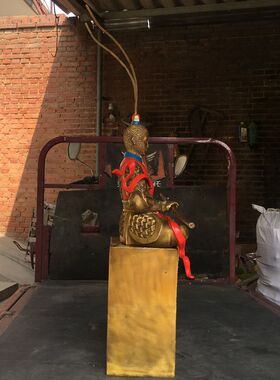 荣华富贵黄铜斗战胜佛孙行者摆件