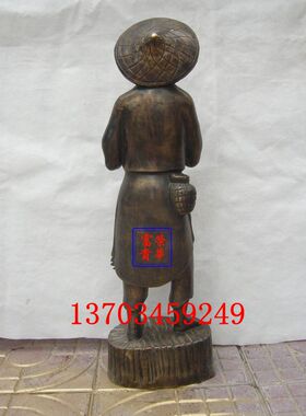 客厅姜子牙全身站像仿古青铜器