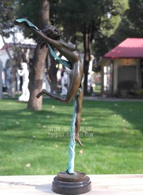 全铜雕塑舞蹈酒柜展示架装饰品