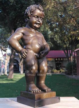 铜雕艺术世界比利时尿童撒尿喷水