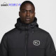 Nike THERMA-FIT windproof ແລະອົບອຸ່ນຂອງຜູ້ຊາຍກິລາບາດເຈັບແລະ hooded ເສື້ອຝ້າຍ HM0198-011