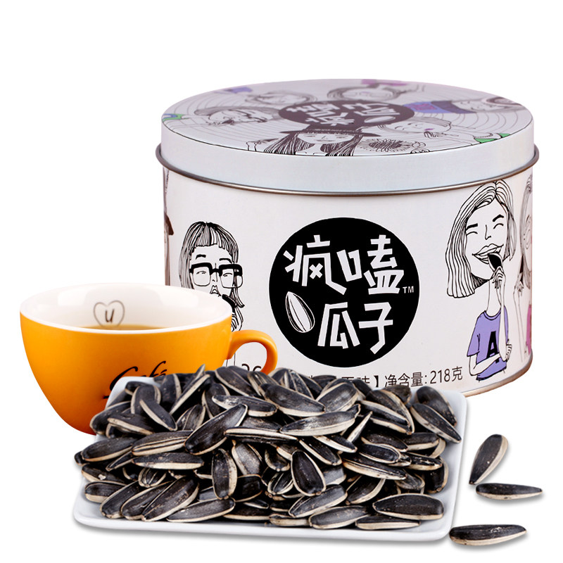 疯嗑363原味218g*4三瑞葵花籽 上海书生食品瓜子
