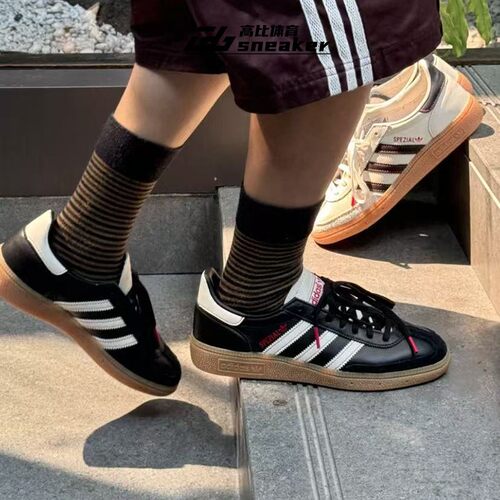 Adidas三叶草德训鞋Spezial男女情侣复古黑白板鞋德训T头鞋JH6398 - 图2