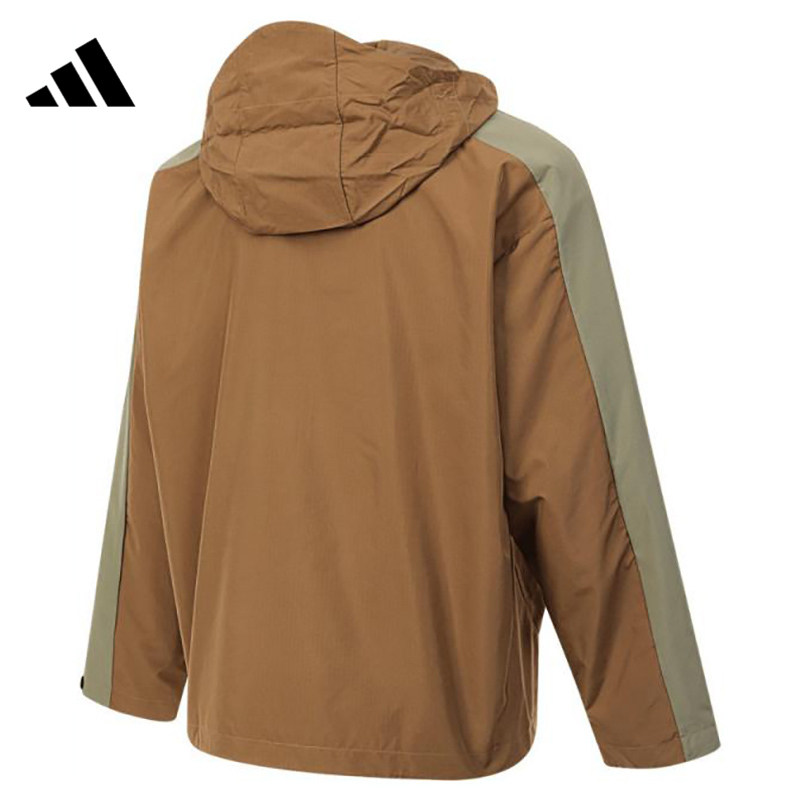 阿迪达斯男子外套户外拒水防泼梭织拼接宽松连帽运动夹克JM9153,淘宝优惠券,粉丝福利购,淘宝优惠卷