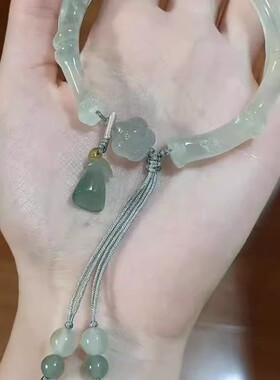 新中式莲花手镯女手链古风手镯轻奢感新中式手工编织闺蜜