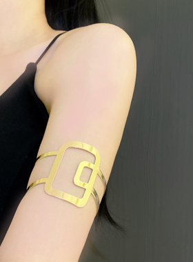 欧美多层镂空臂环开口手镯女