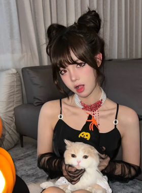 万圣节复古血液珍珠项链chocker