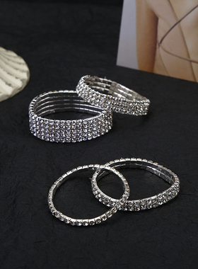 韩版简约个性轻奢气质超闪女闪钻