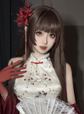 新中式红色彼岸花流苏发夹