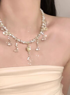 古风汉服水滴流苏项链