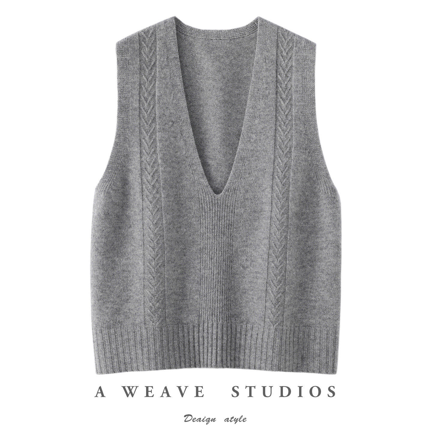 深V领100%羊毛针织马甲女秋冬叠穿内搭外穿毛衣背心无袖坎肩,淘宝优惠券,粉丝福利购,淘宝优惠卷