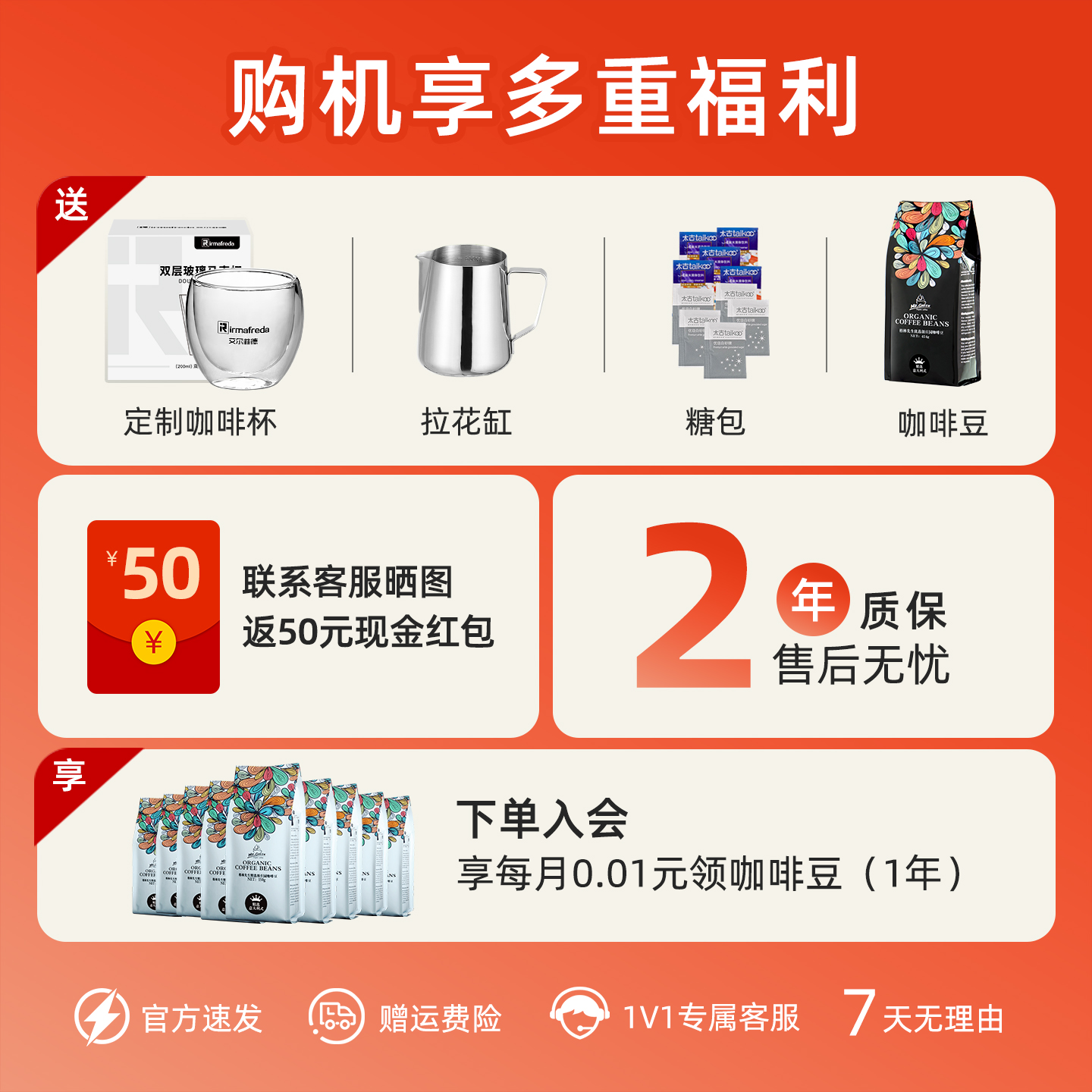 Fully automatic coffee machine grinder integrated small