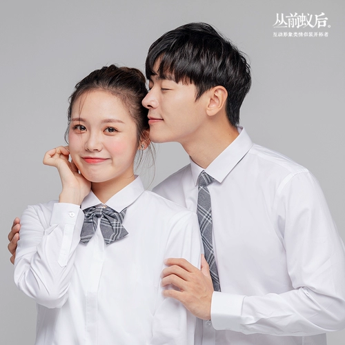 Парная одежда для влюбленных, белая рубашка