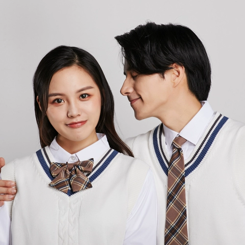 Трикотажная парная одежда для влюбленных, жилет, свитер, свободный крой