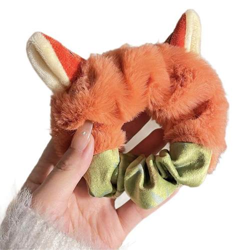 秋冬毛绒发圈可爱疯狂动物城朱迪尼克头绳2025新款高端皮筋大肠圈 - 图3