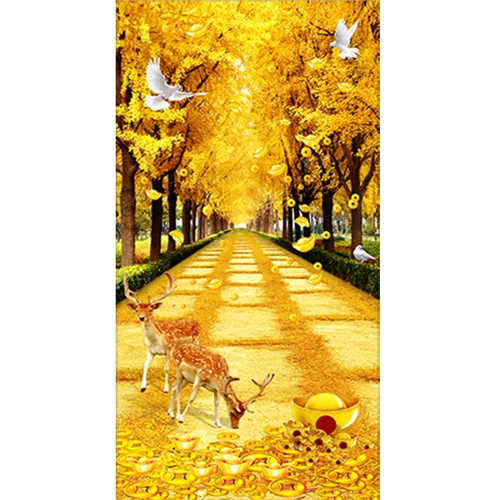 2021 Новые бриллиантовые картины полны бриллиантов и ручной работы 2022 очков золота полная вертикальная версия кристаллического коридора крыльца