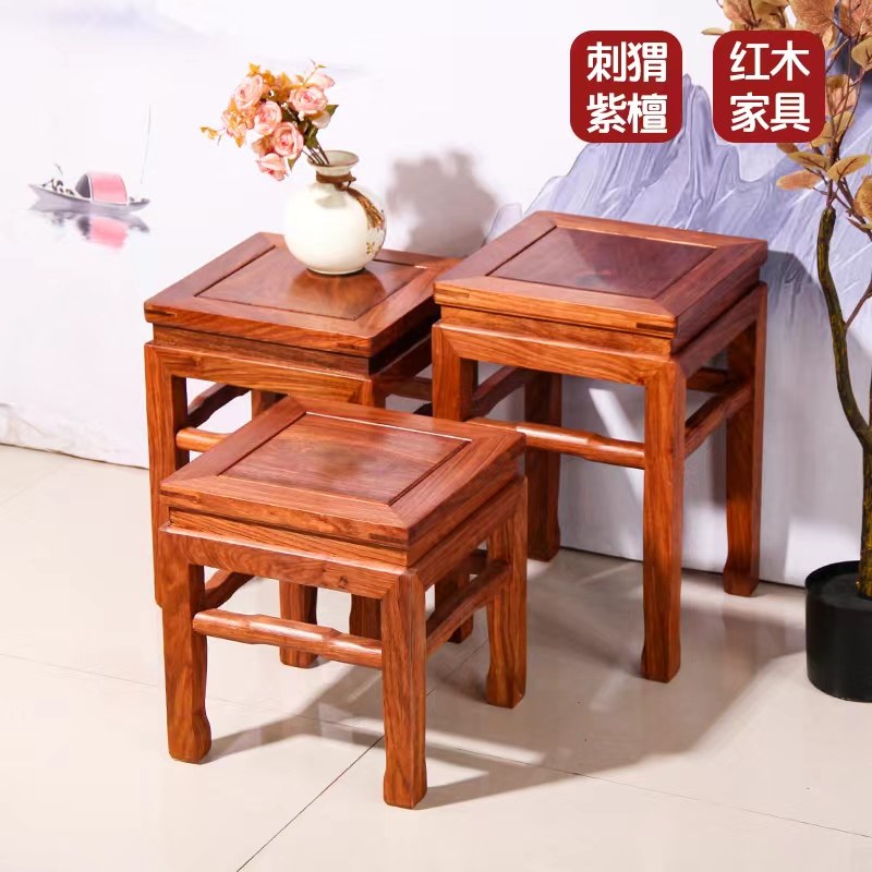刺猬紫檀换鞋凳花梨木餐凳红木玄关凳实木阳台凳沙发凳餐凳洗脚凳,淘宝优惠券,粉丝福利购,淘宝优惠卷