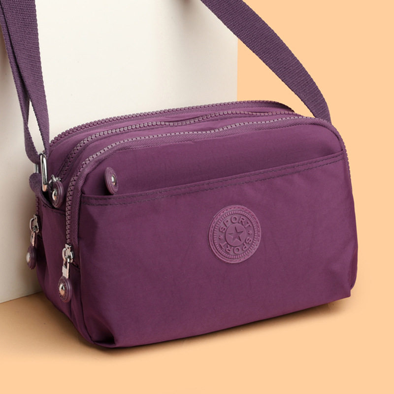 2025新多层斜挎包休闲百搭多口袋便携布包防泼水单肩女包轻便小包,淘宝优惠券,粉丝福利购,淘宝优惠卷