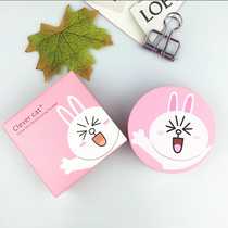 Cartoon Child Pink Cake Nicole Rabbit flawless Cosmetic Bicolor Dry Powder Pro-Skin Dry And Wet Durable Oil Control