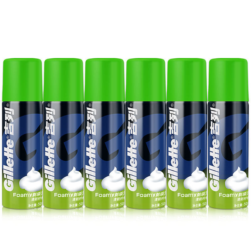 吉列刮胡泡沫须膏男士膏6瓶泡沫 聚尚家居专营剃须啫喱/剃须膏/剃须泡