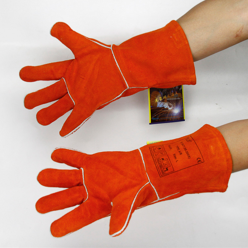 威特仕电焊手套10-2101专业电焊防护用品牛皮耐磨电焊防护手套 - 图0