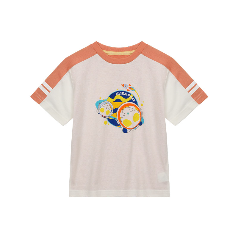 【奥特曼联名】千趣会童装儿童夏装短袖T恤太空男女童拼接棉上衣,淘宝优惠券,粉丝福利购,淘宝优惠卷