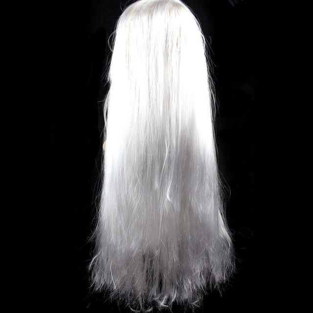 Wig ຜົມຊື່ຍາວທີ່ບໍ່ແມ່ນຕົ້ນຕໍ masquerade ຜົມຍາວ cosplay dress ເຖິງການປະຕິບັດ props headgear ປອມ