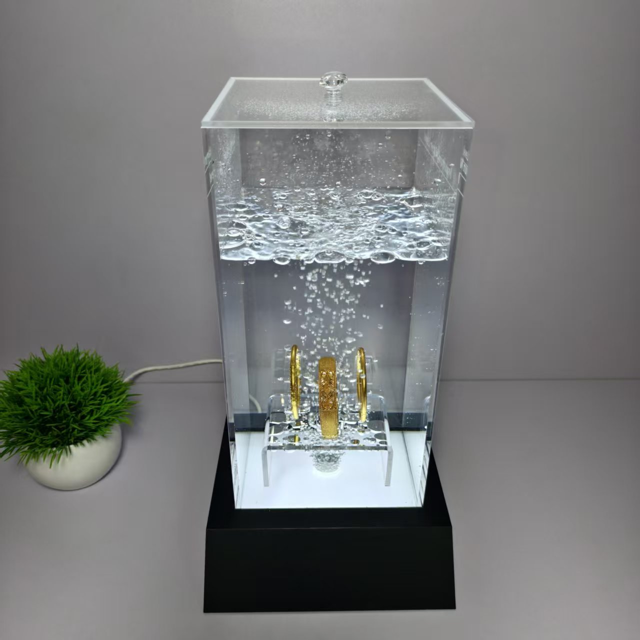 Mobile phone water tank jewelry square water immersion demonstration props
