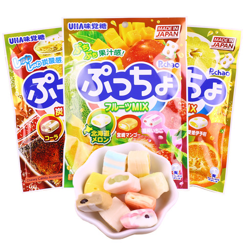 日本进口味觉糖果普超UHA悠哈汽水葡萄碳酸可乐4味水果软糖年货节 - 图3