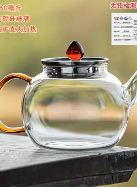 新款热卖高档精致加厚耐热无铅玻璃茶具泡茶壶全玻璃高硼硅煮茶壶