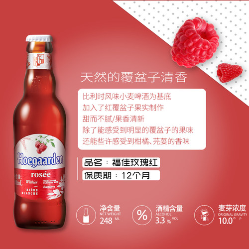 行货比利时风格小麦福佳精酿白啤女士果味啤酒248ml*24瓶组合整箱 - 图1